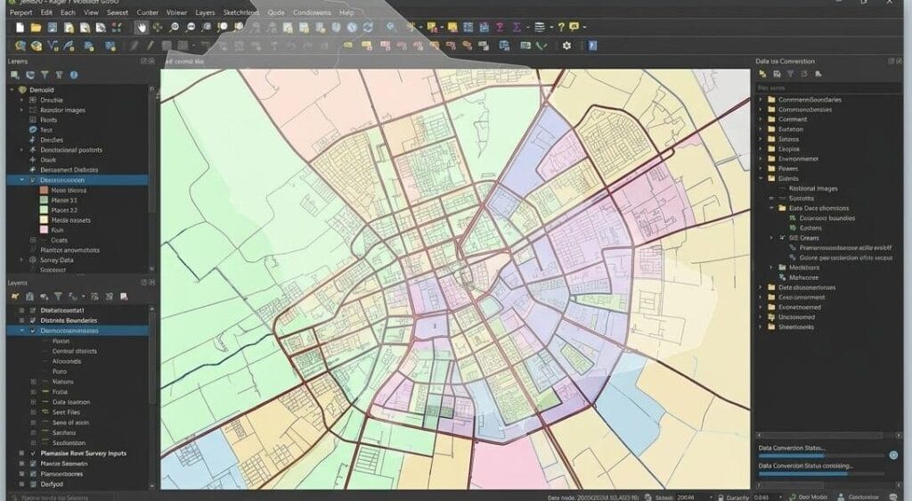 SIT Digital GIS data conversion and geo-enabled digital mapping services for Saudi utilities.