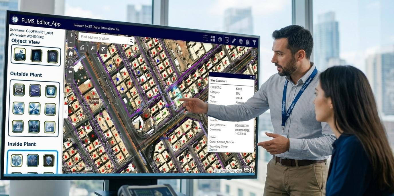 SIT Digital Telecom GIS Solutions USA for Utility GIS Mapping and fiber route planning accuracy